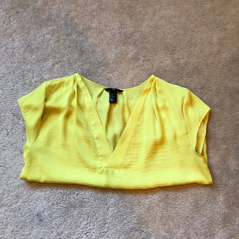 Yellow H&M blouse, size 8